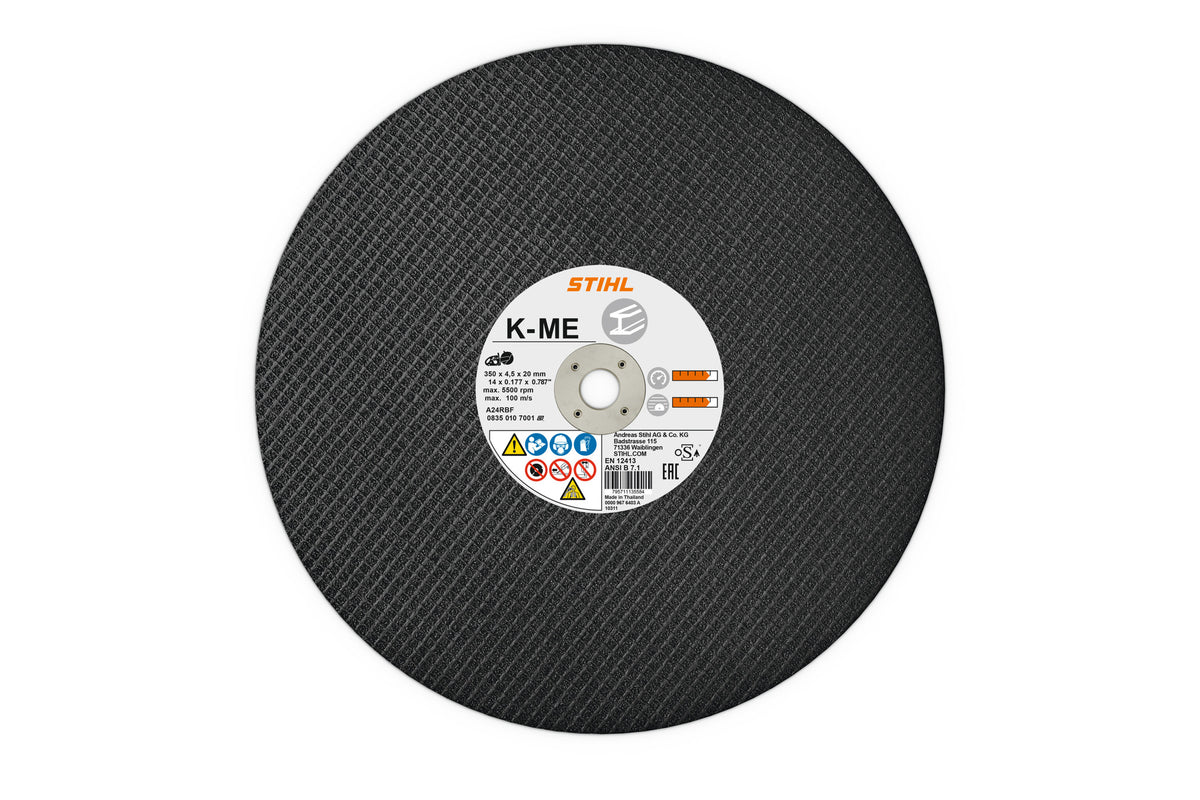 12" Abrasive Cutting Wheel - Steel K-ME